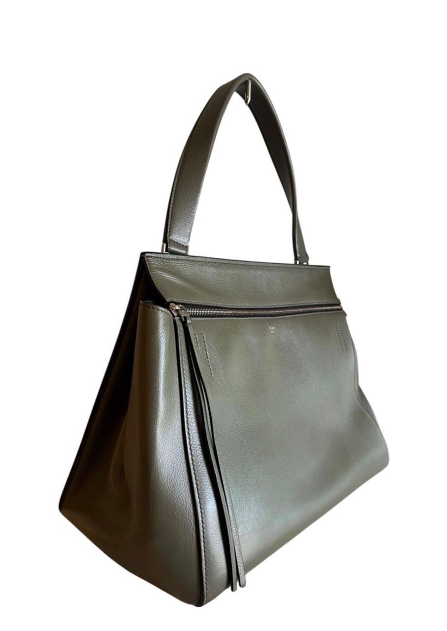 Bolsa Edge couro verde oliva — foto 2