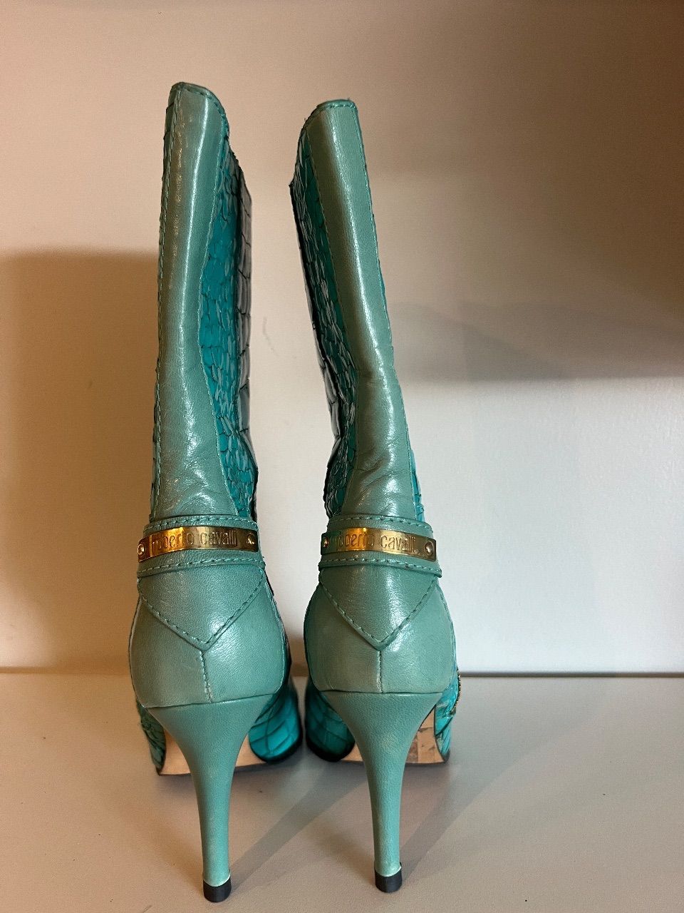 Bota turquesa cano médio 35BR — foto 2