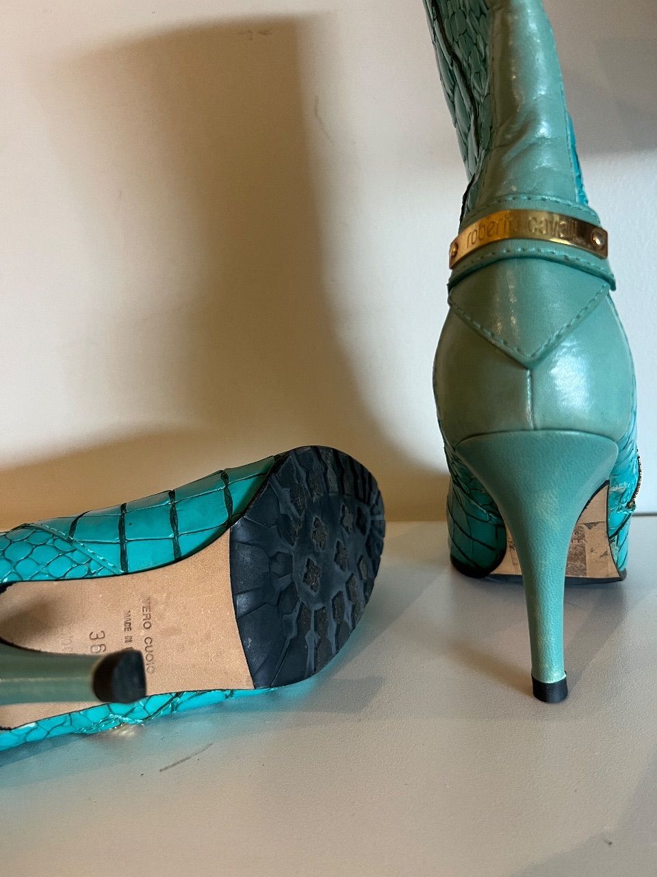 Bota turquesa cano médio 35BR — foto 3