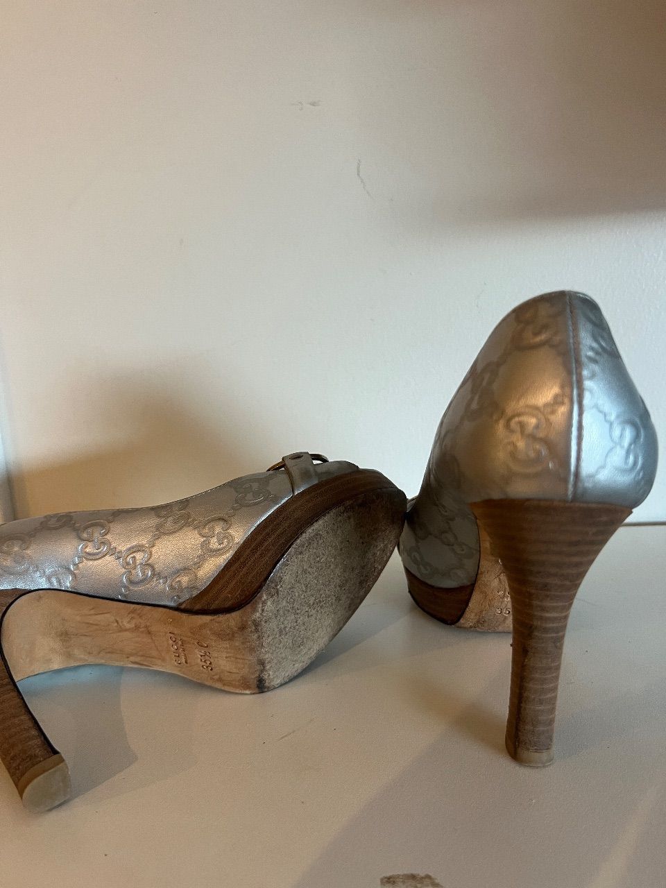 Peep toe prateado 35 BR — foto 5