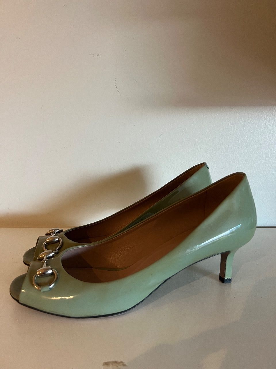 Peep toe Horsebit verniz azul 36BR — foto 3