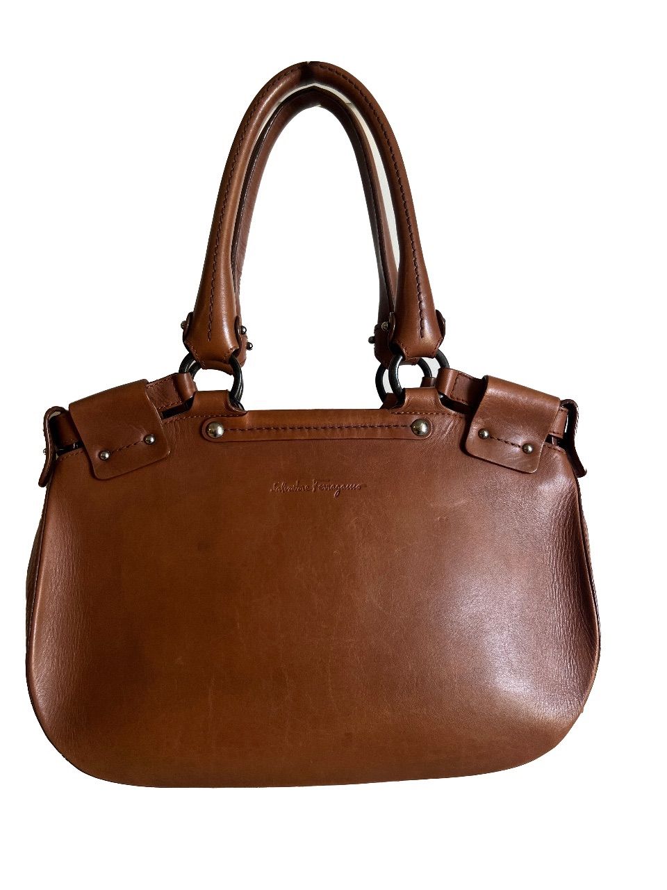 Bolsa satchel couro marrom — foto 2
