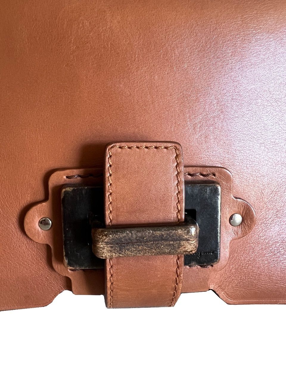 Bolsa satchel couro marrom — foto 7