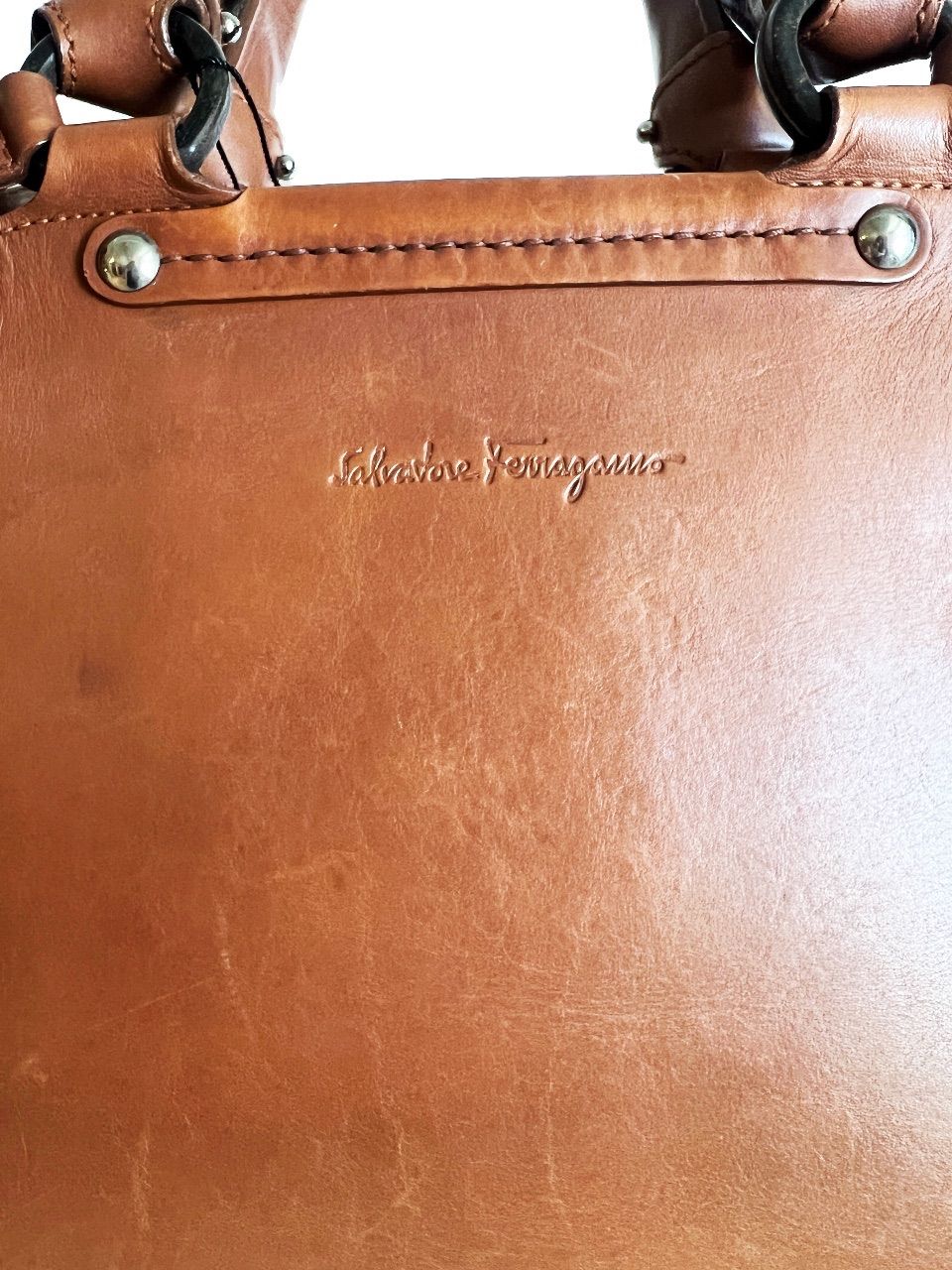 Bolsa satchel couro marrom — foto 8