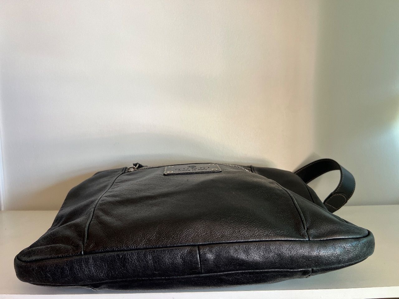 Bolsa tote de couro preto — foto 2