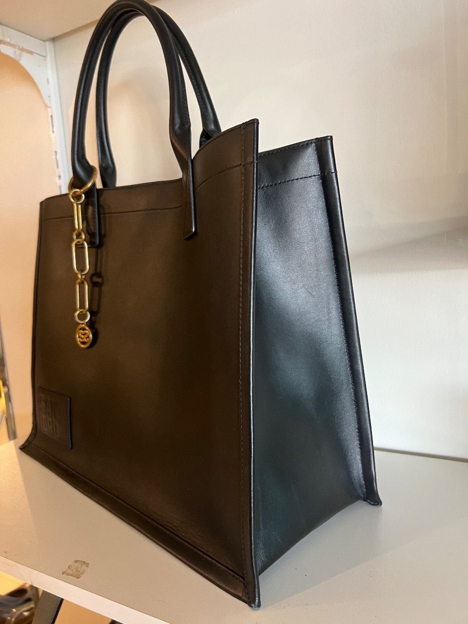 Bolsa tote couro preto — foto 2