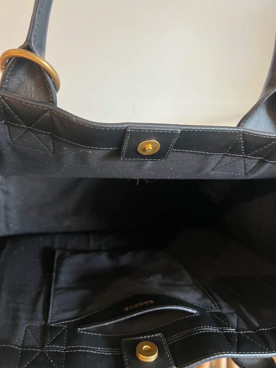 Bolsa tote couro preto — foto 8