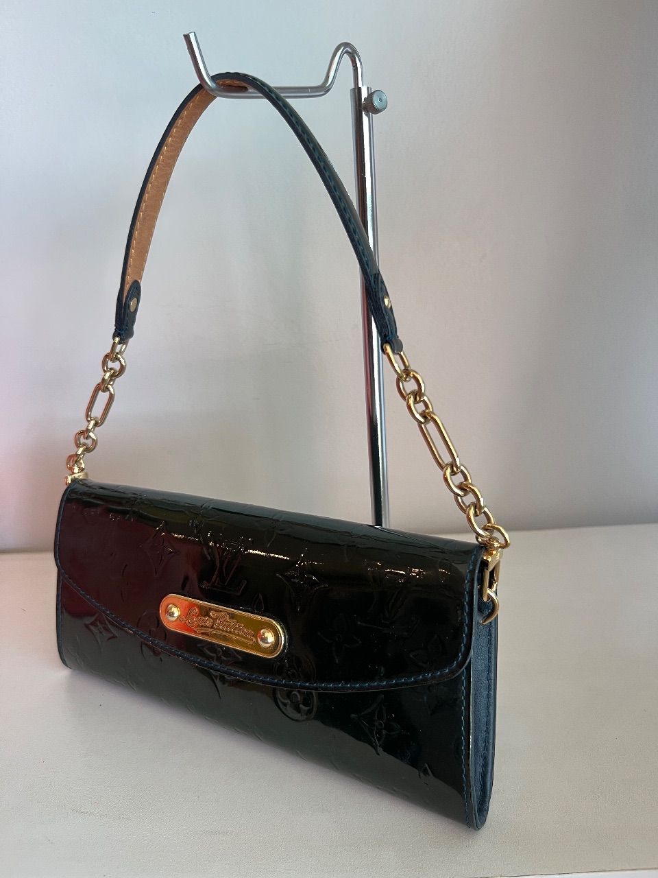 Bolsa clutch verniz verde — foto 3