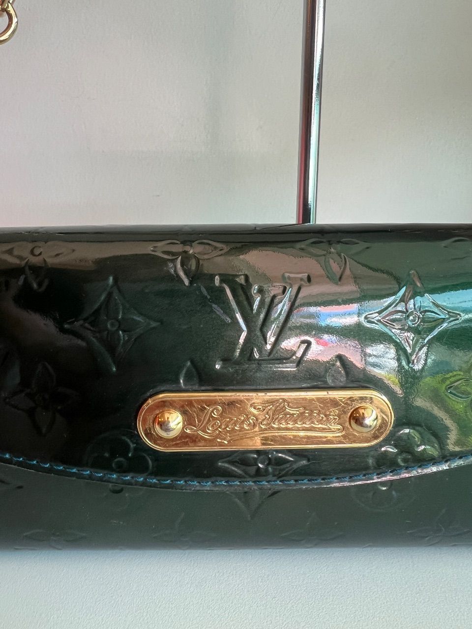 Bolsa clutch verniz verde — foto 5