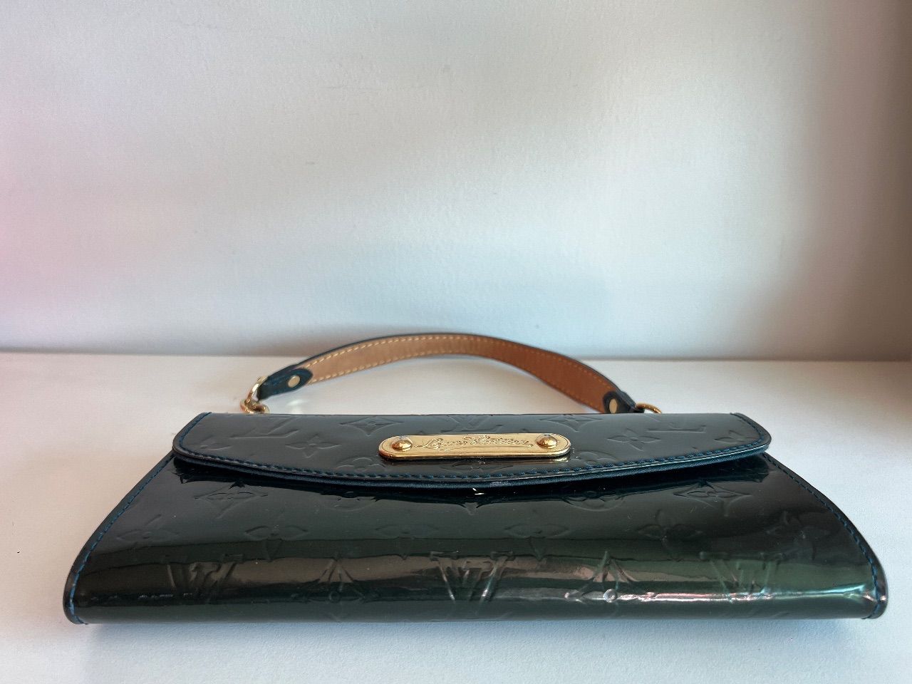 Bolsa clutch verniz verde — foto 7