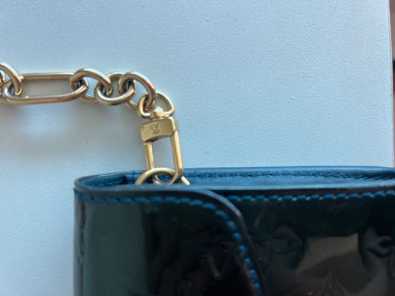 Bolsa clutch verniz verde — foto 8