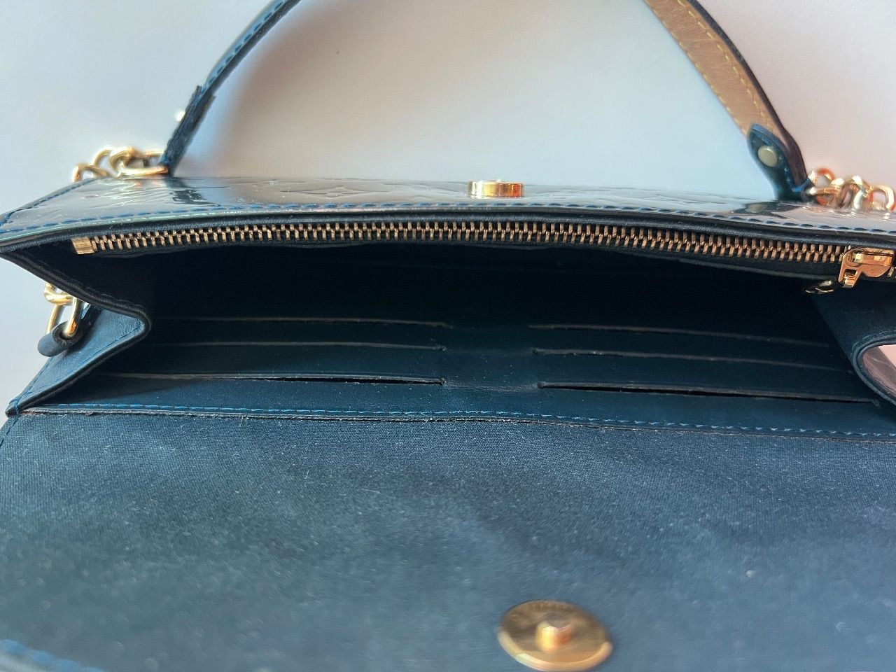 Bolsa clutch verniz verde — foto 9