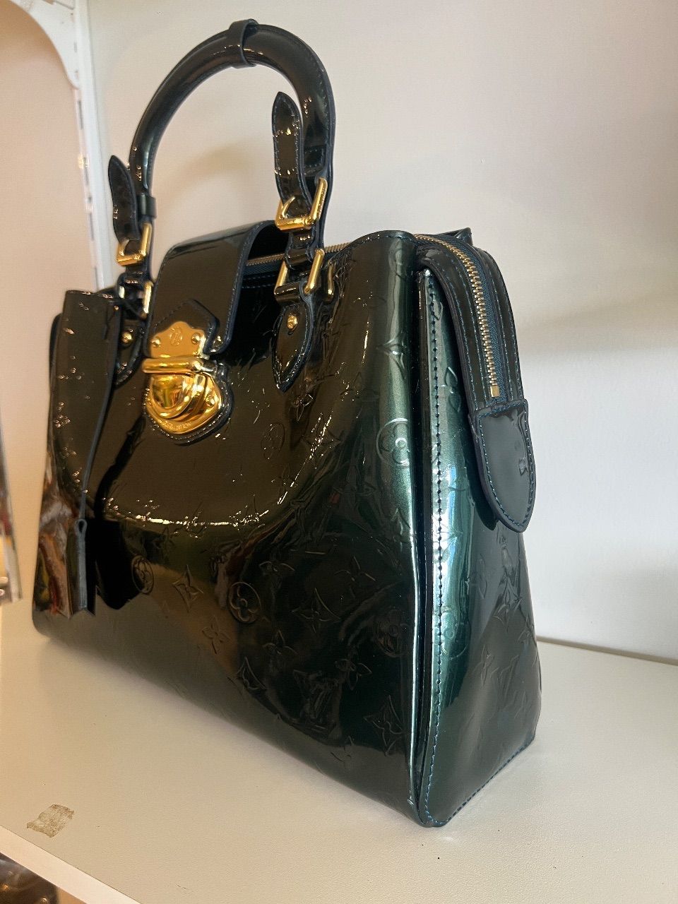 Bolsa tote verniz verde — foto 2