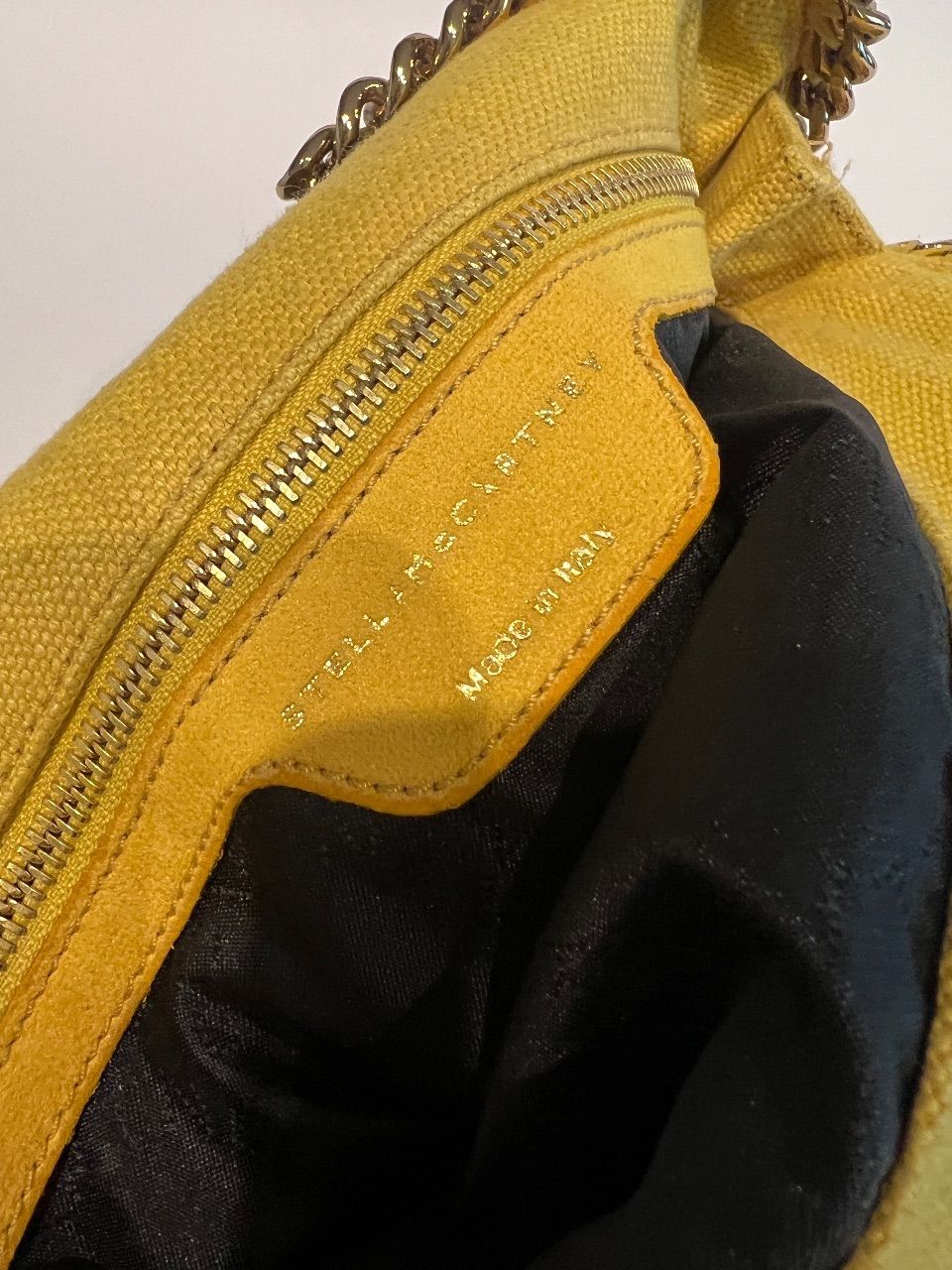 Bolsa Falabella tecido amarelo — foto 7