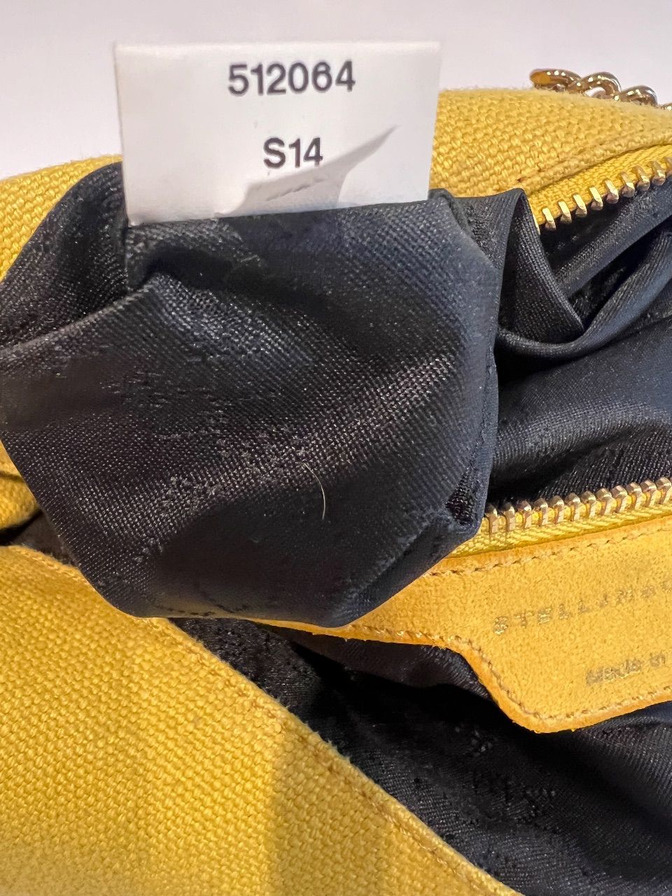 Bolsa Falabella tecido amarelo — foto 8