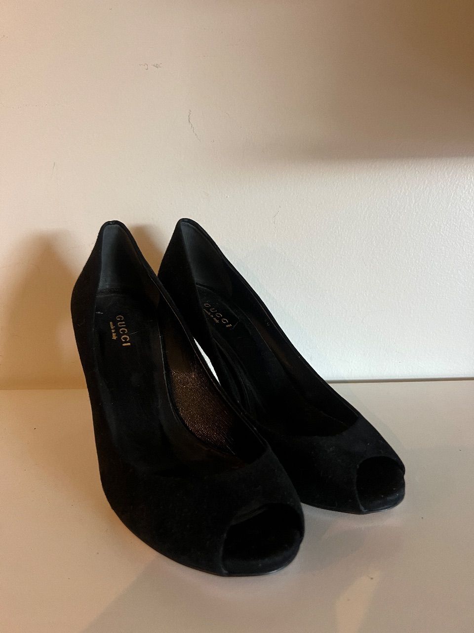 Peep toe de camurça preto — foto 2