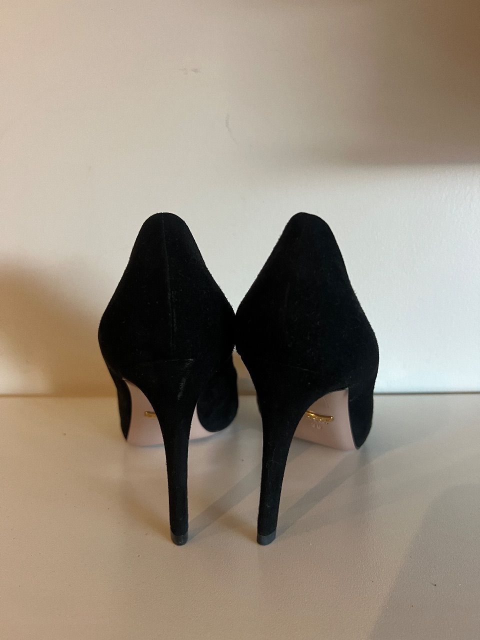 Peep toe de camurça preto — foto 3