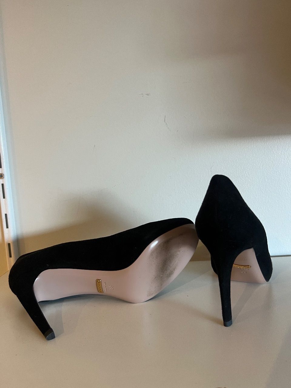 Peep toe de camurça preto — foto 4