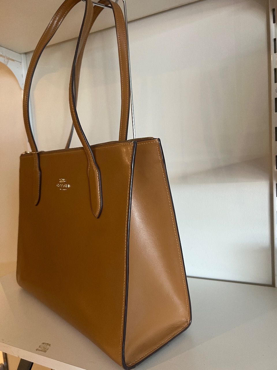 Bolsa tote Zip couro caramelo — foto 2