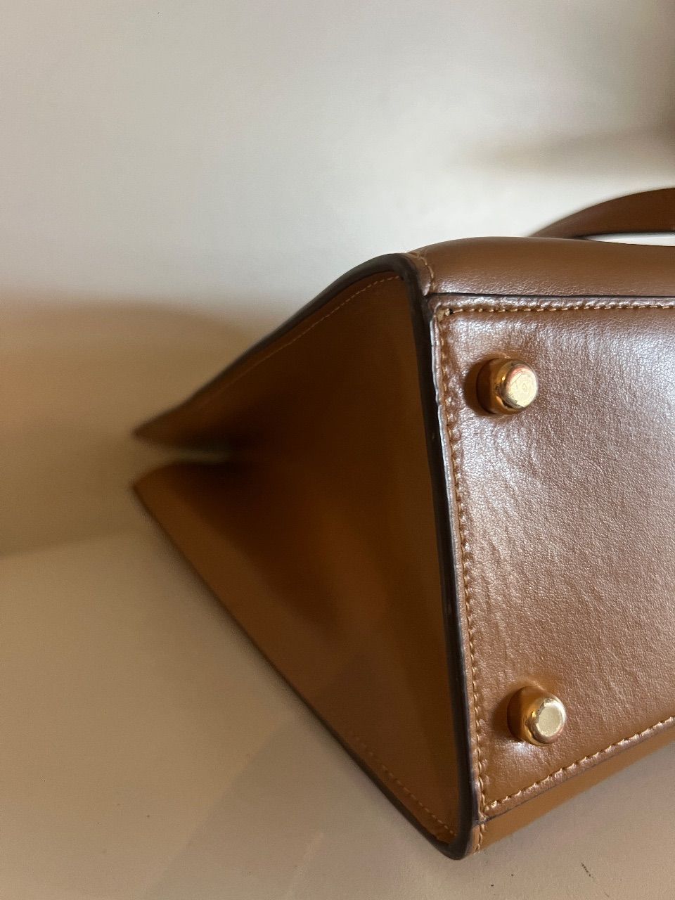 Bolsa tote Zip couro caramelo — foto 5