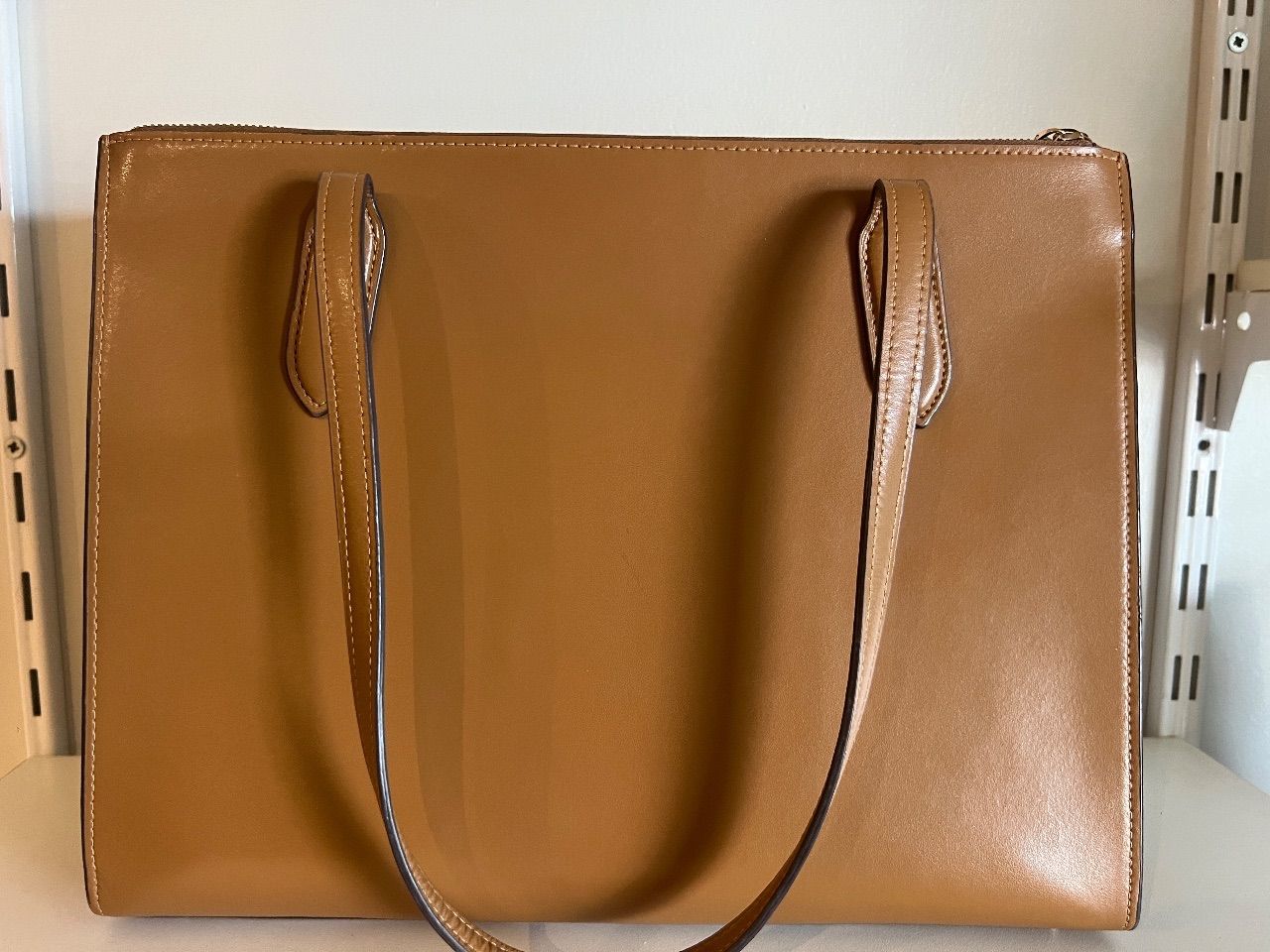 Bolsa tote Zip couro caramelo — foto 6