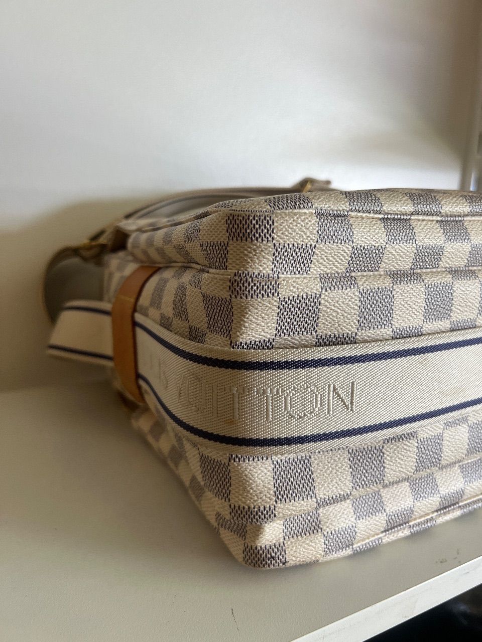Bolsa messenger Naviglio Damier Azur — foto 10