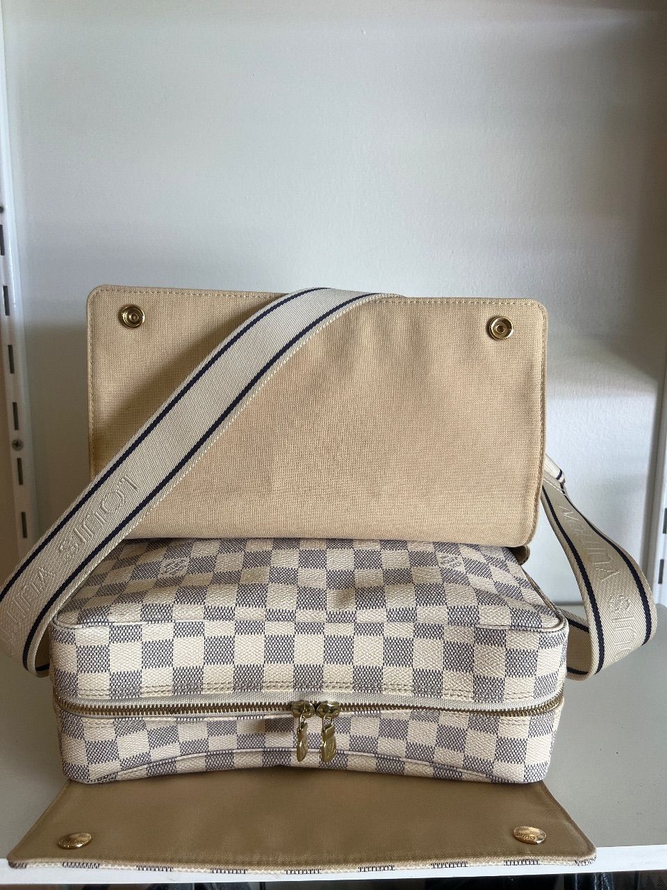Bolsa messenger Naviglio Damier Azur — foto 7