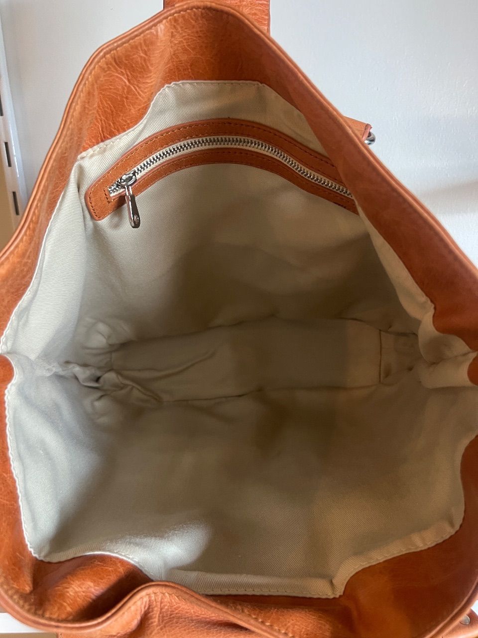 Bolsa de couro laranjada — foto 7