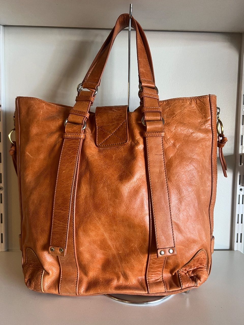 Bolsa de couro laranjada — foto 8