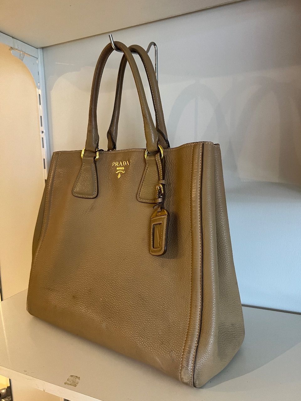 Bolsa tote Vitello Daino bege — foto 2