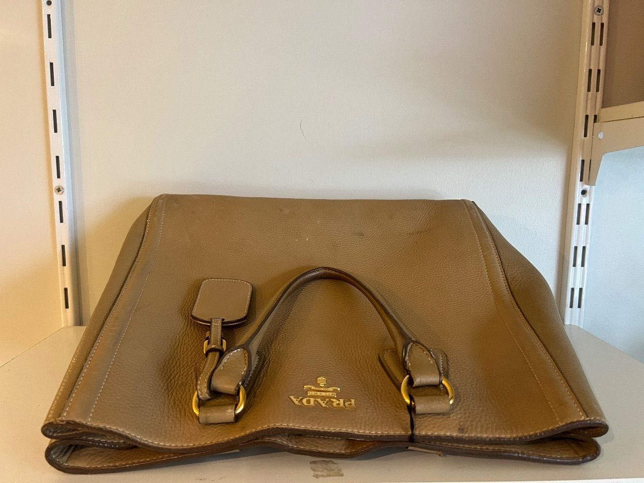 Bolsa tote Vitello Daino bege — foto 7