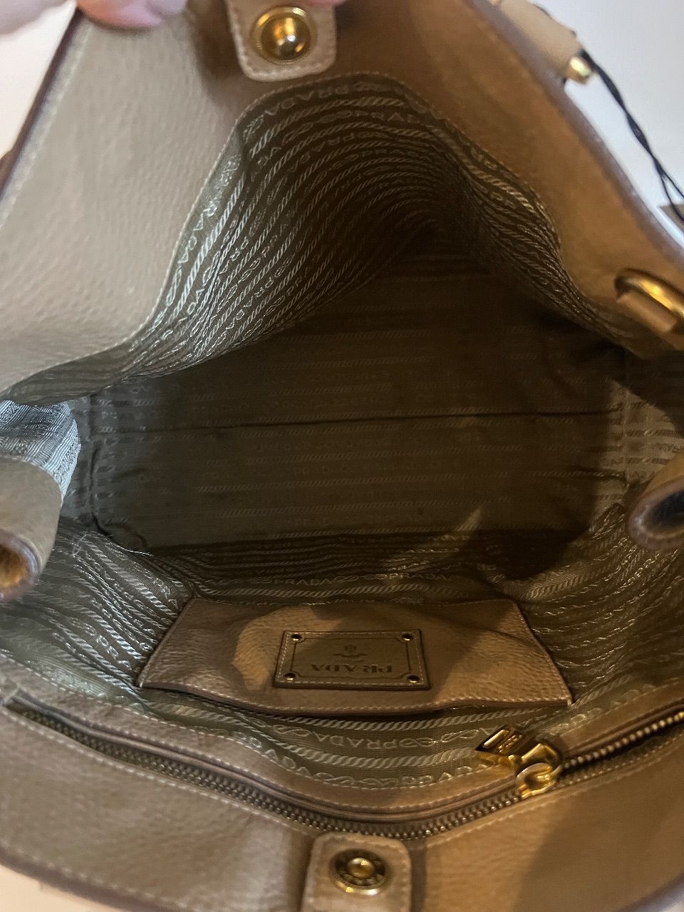 Bolsa tote Vitello Daino bege — foto 8